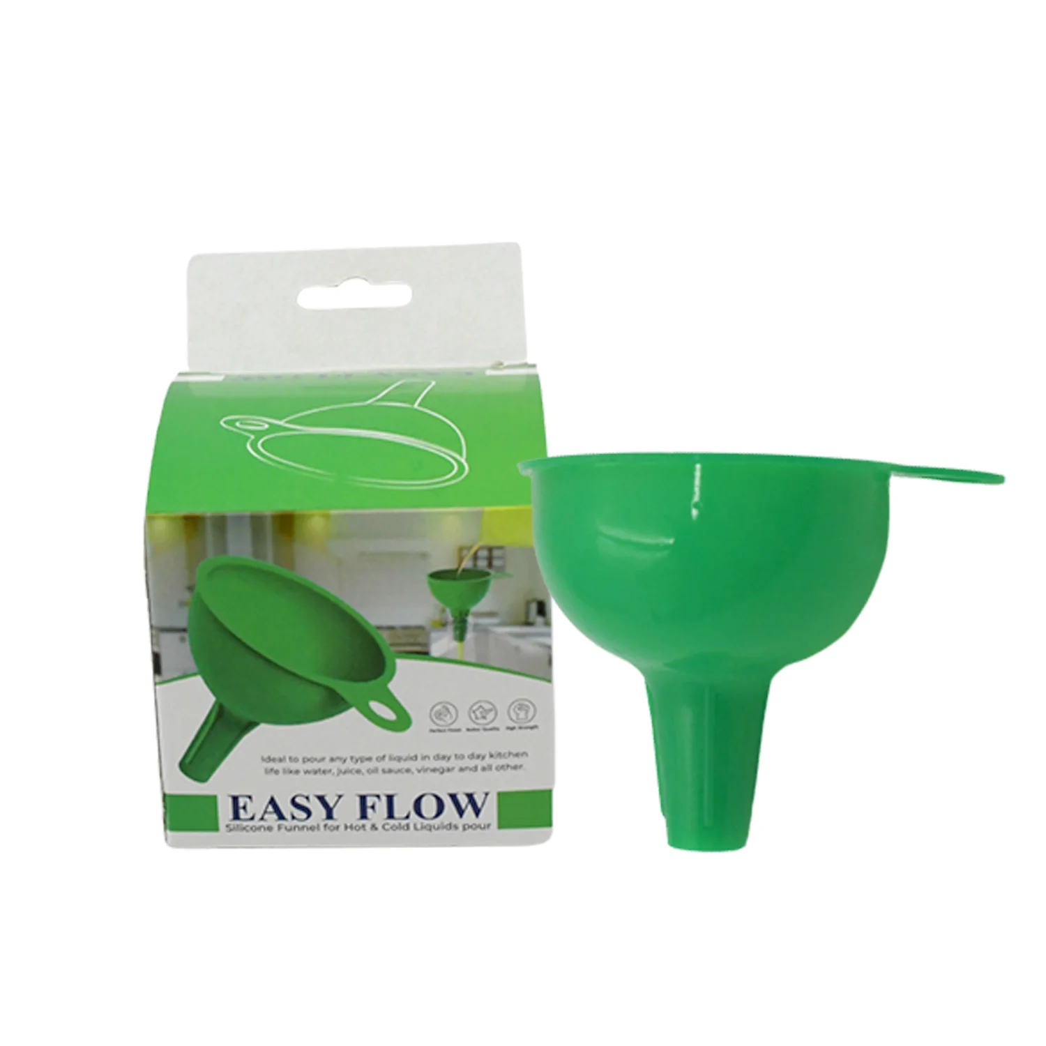 Silicone Funnel Pouring Oil, Sauce, Water, Juice And Small Food-Grains (1 Pc Green) - Image 5