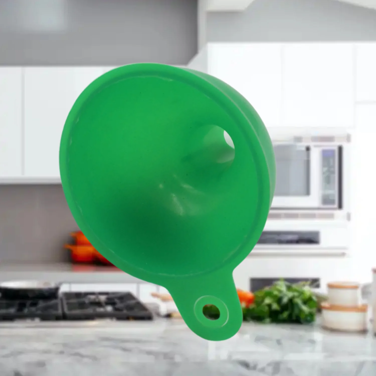 Silicone Funnel Pouring Oil, Sauce, Water, Juice And Small Food-Grains (1 Pc Green) - Image 6