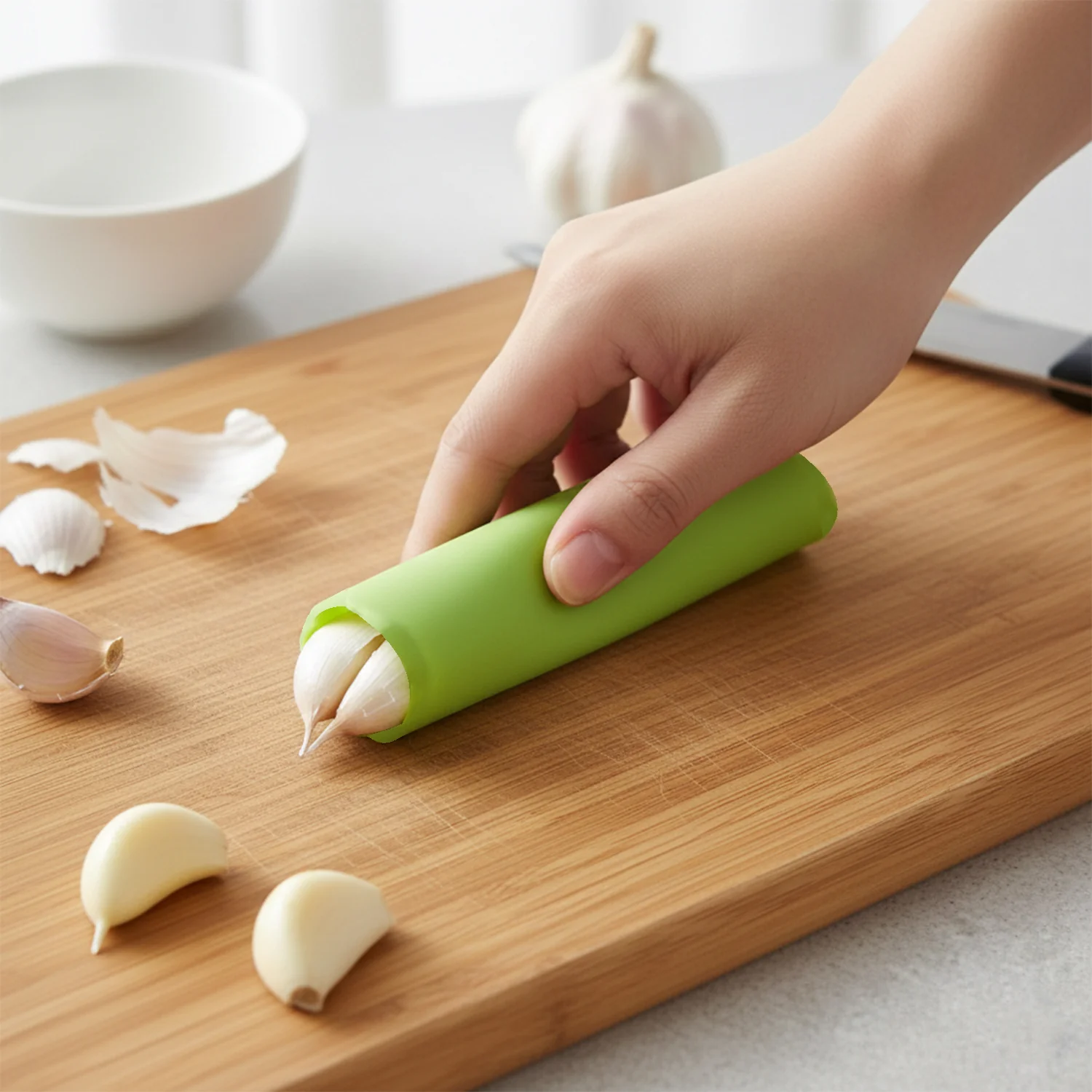 Silicone Garlic Peeler Tube Easy Hand Roller Peeling Tool (1 Pc) - Image 3