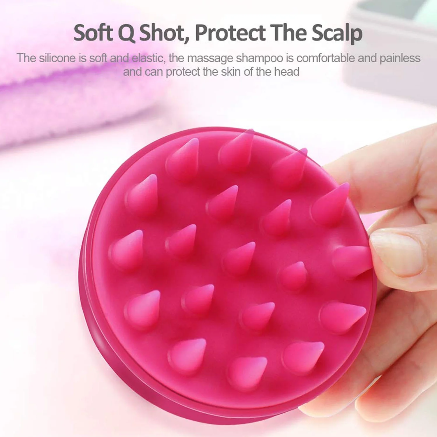 Silicone Hair Scalp Massager Shampoo Brush (1 Pc) - Image 8