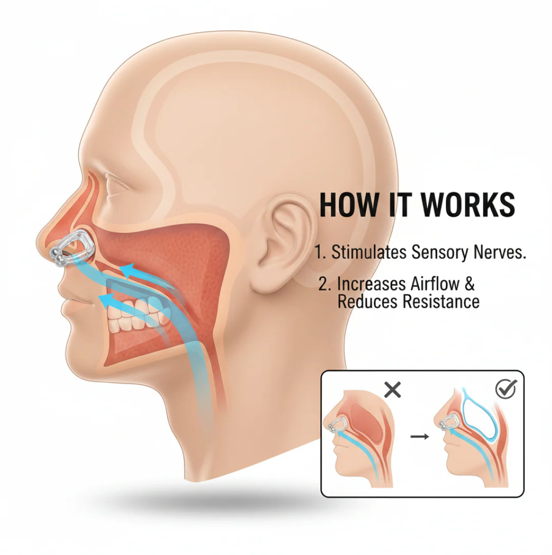 Anti-Snore Nose Clip (Silicone, 1 Pc) - Image 3