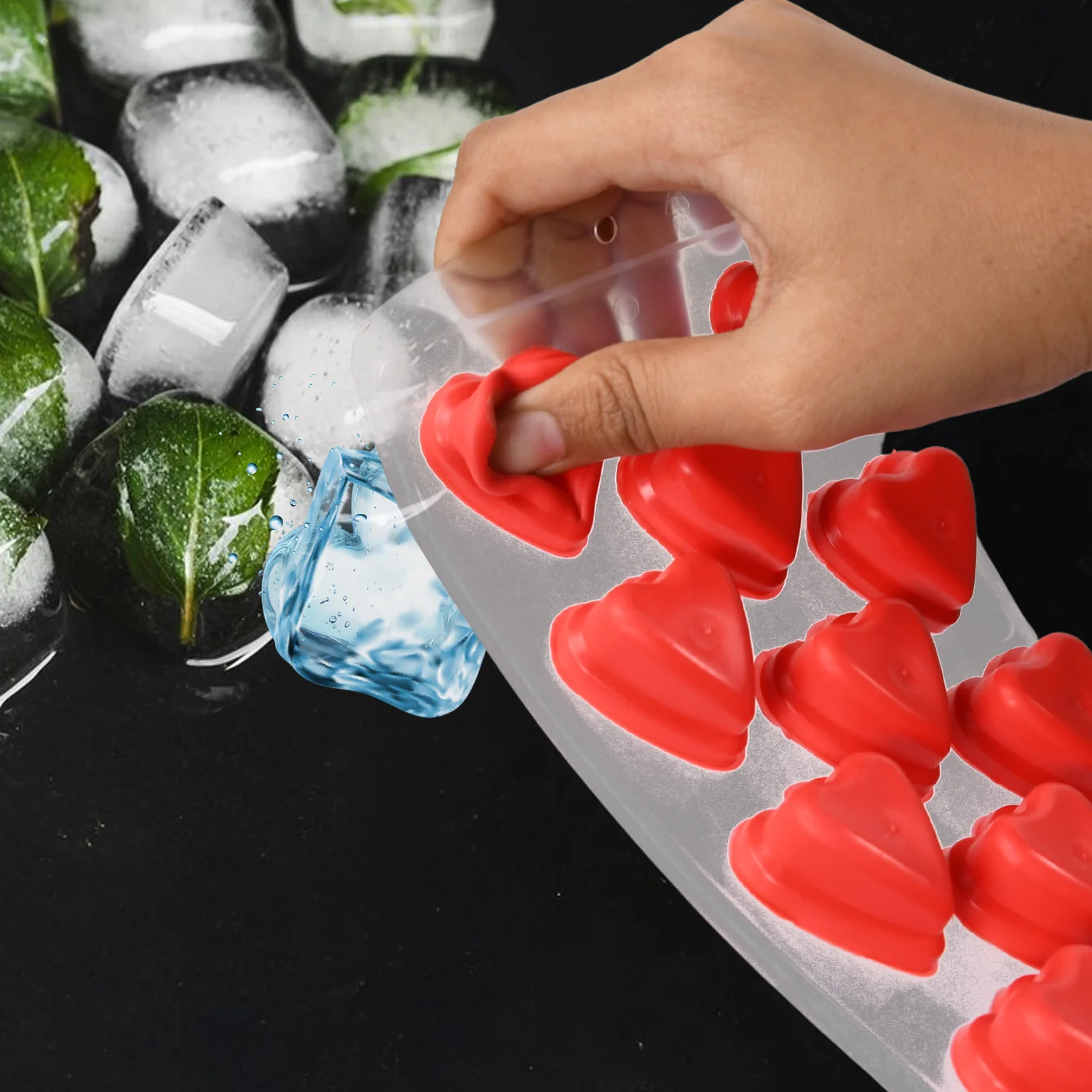 Silicone Mold Ice Cube Tray  (1 Pc) - Image 4
