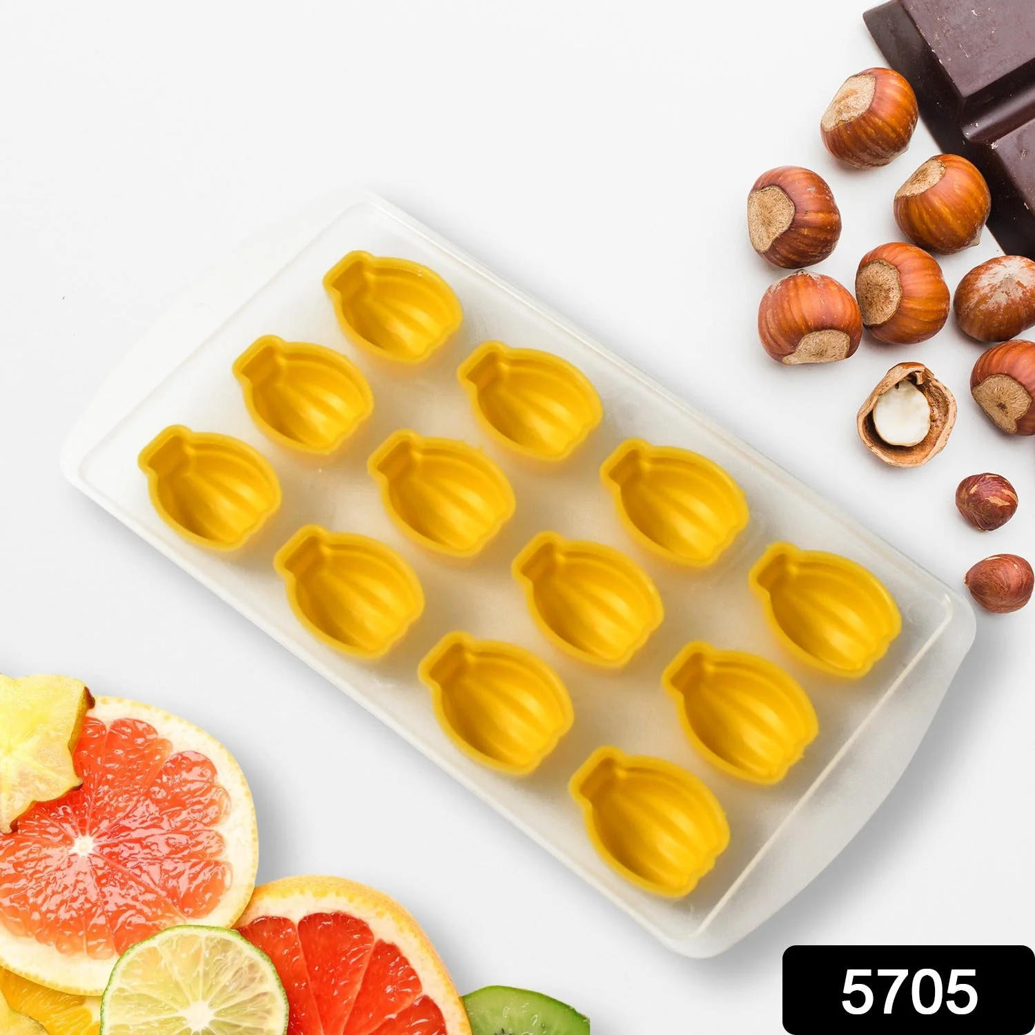 Silicone Fruit-Shaped Ice Cube Tray - Creative Multi-Design Freezer Mold (1 Pc) - Image 2