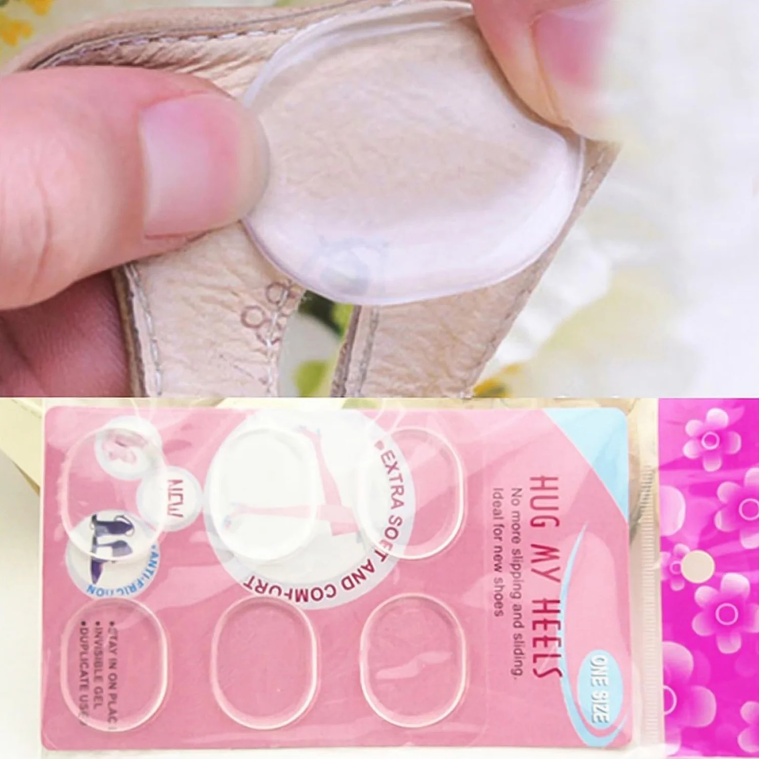 Silicone Shoe Insoles Pads, Mat Silicone Heel Pads (1 Pair) - Image 6