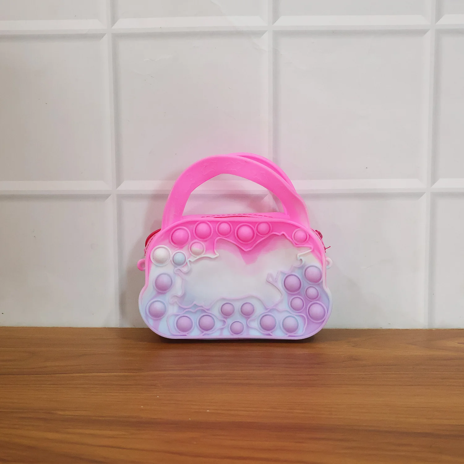 Silicone Pop It Coin Purse with Zipper and Handle (1 Pc) - Image 8