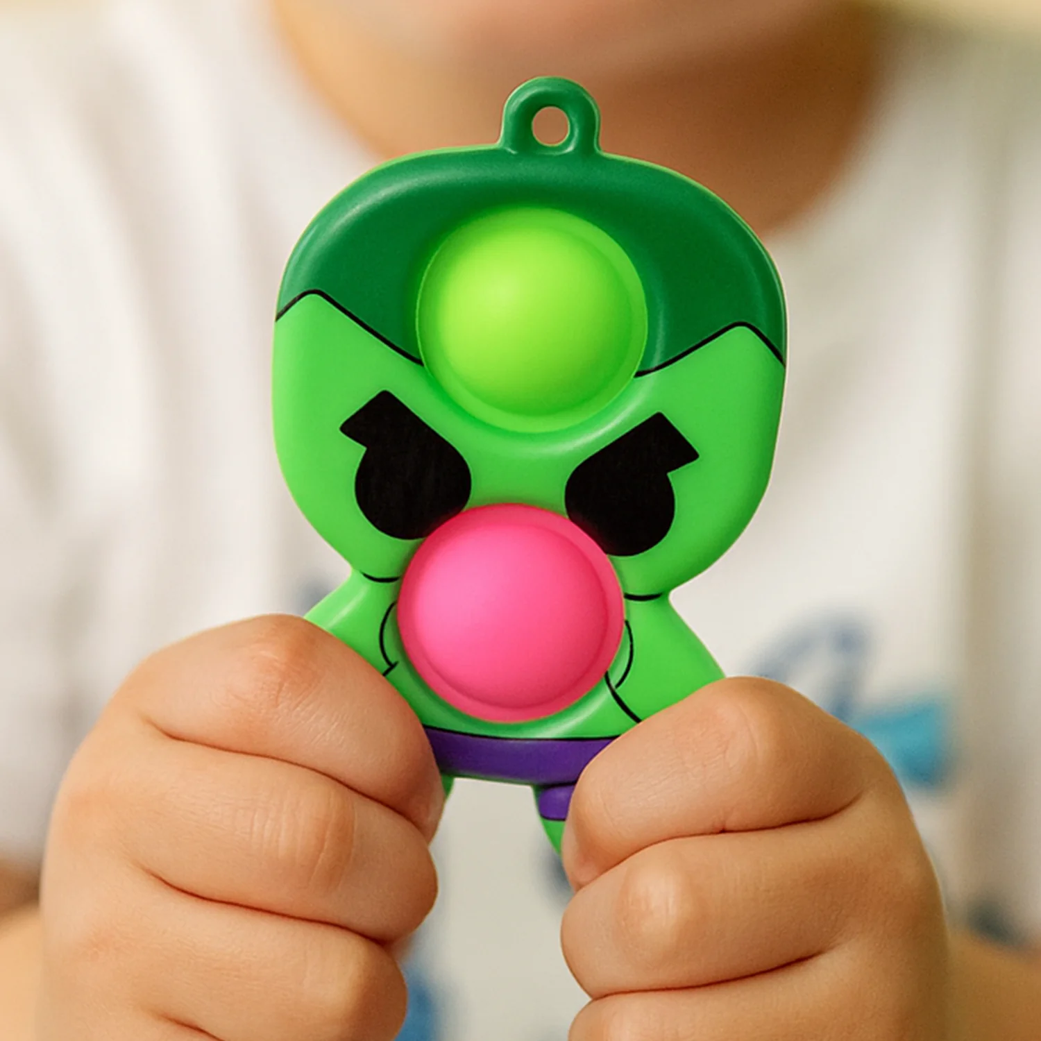 Silicone Pop It Fidget Toy with Keychain Clip (1 Pc) - Image 3