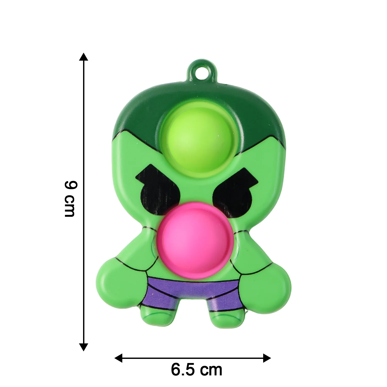 Silicone Pop It Fidget Toy with Keychain Clip (1 Pc) - Image 4