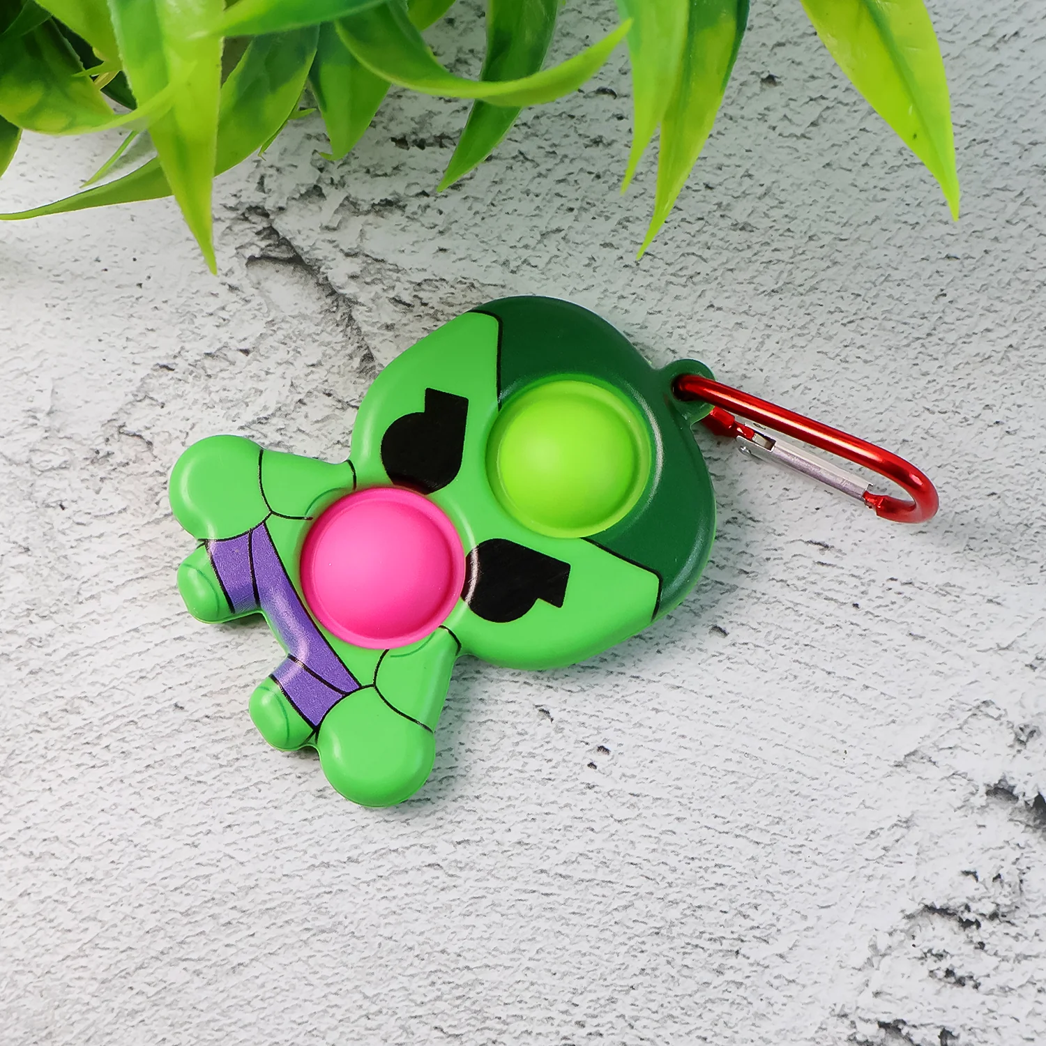 Silicone Pop It Fidget Toy with Keychain Clip (1 Pc) - Image 6