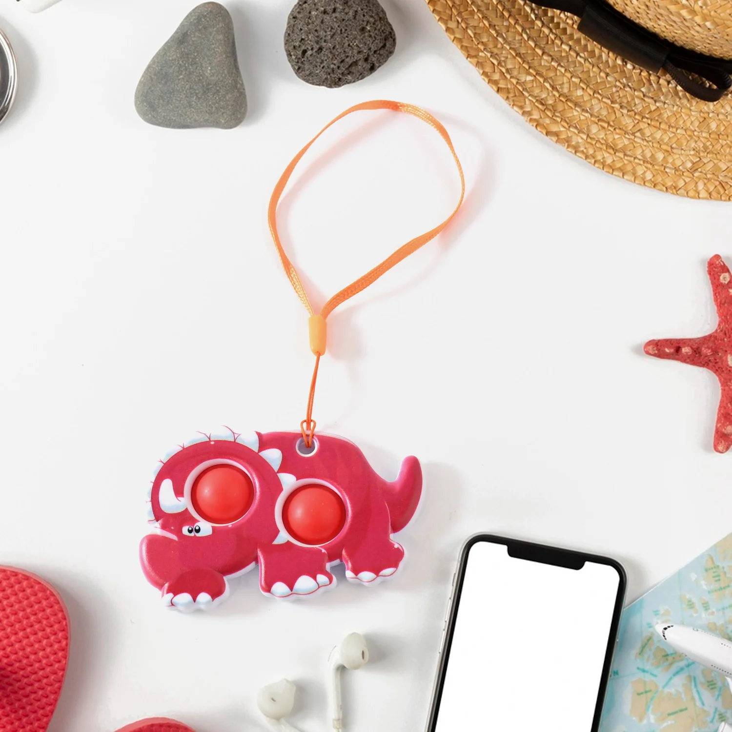 Silicone Push Pop Bubble Fidget Toy Keychain (1 Pc) - Image 4