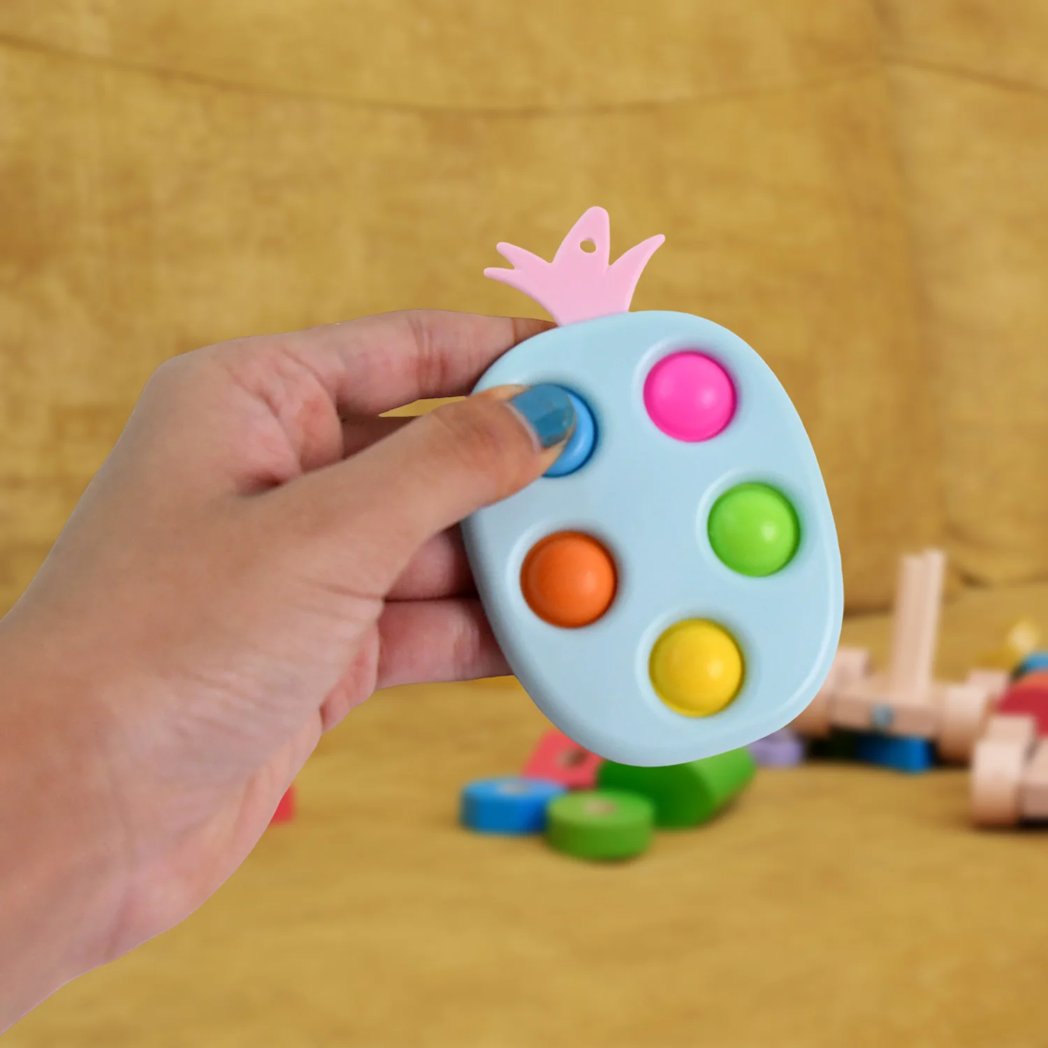 Silicone Push Pop Keychain Toy for Kids (1 Pc) - Image 6