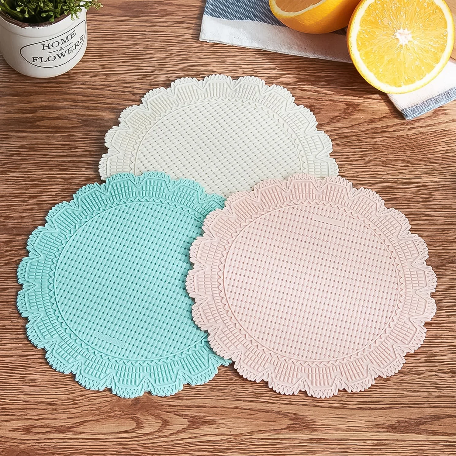 Silicone Round Heat Resistant Mat (2 Pc Set) - Image 6