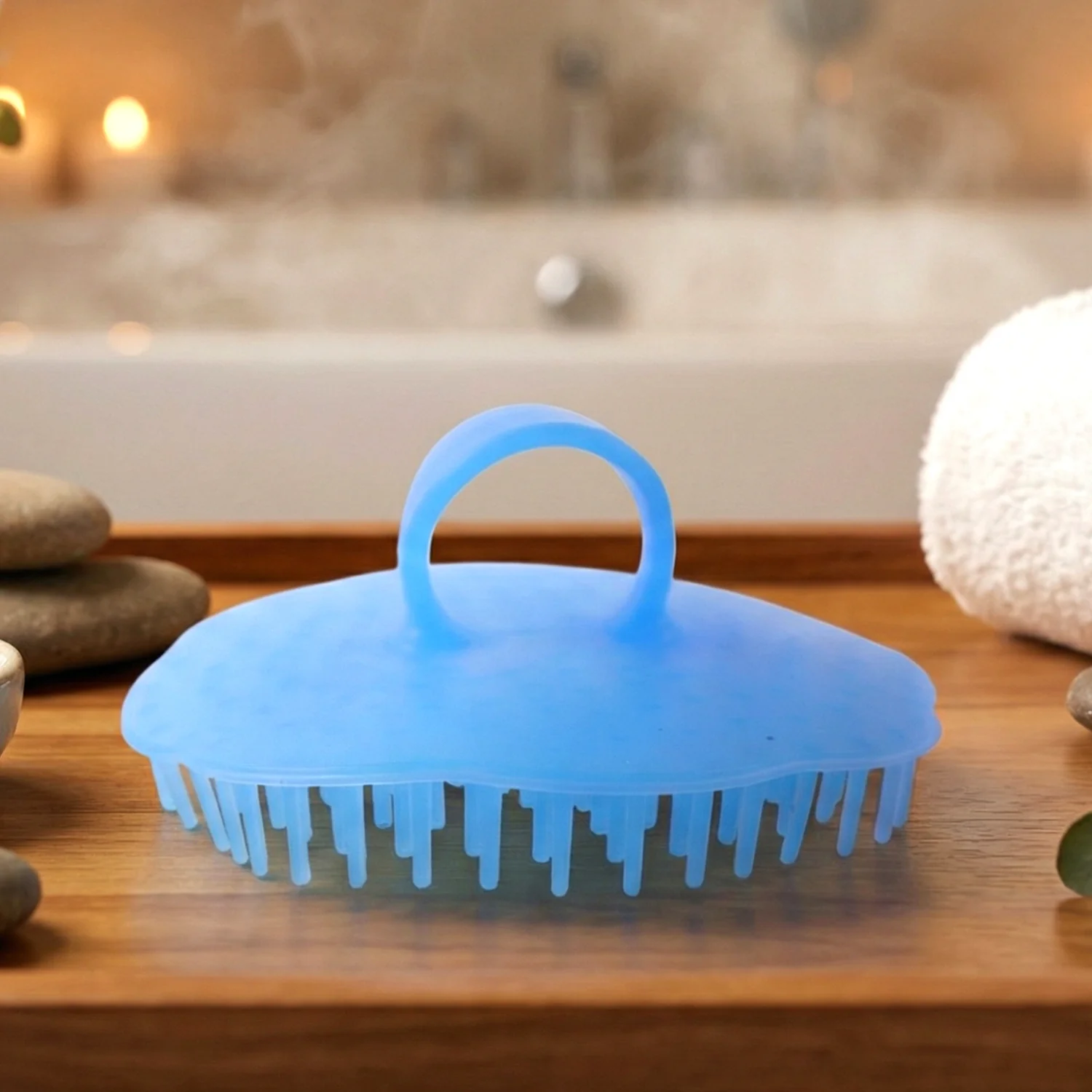 Silicone Scalp Massager Shampoo Brush (1 Pc) - Image 3