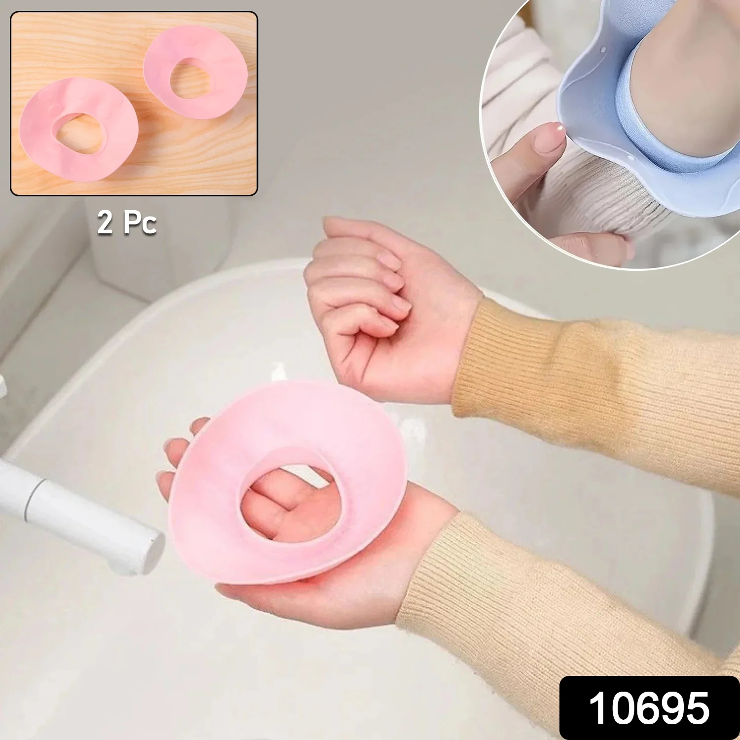 Silicone Wrist Water Stopper for Washing (2 Pc) - Image 2