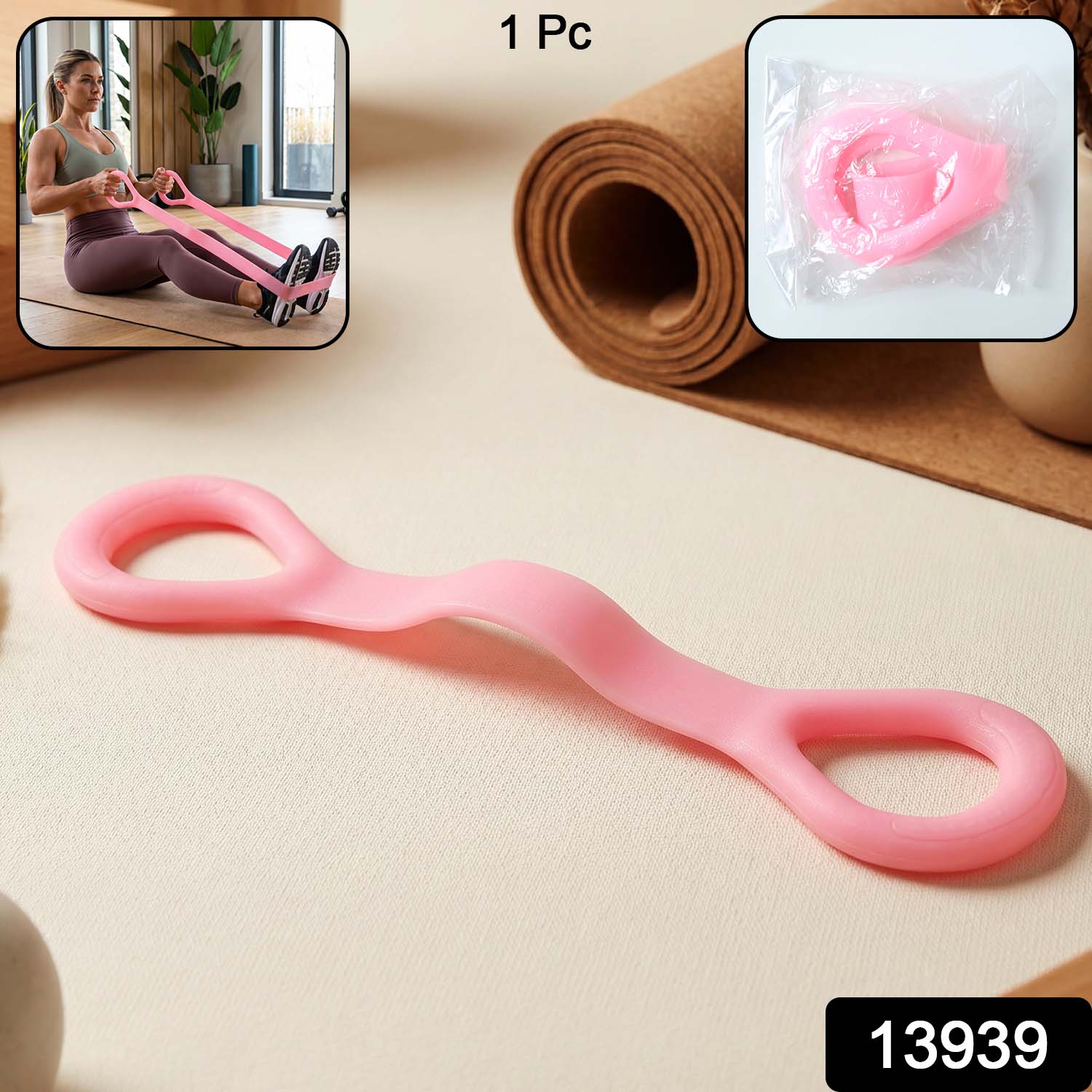 Silicone Yoga Pull Rope Chest Expander Resistance Band (1 Pc) - Image 2