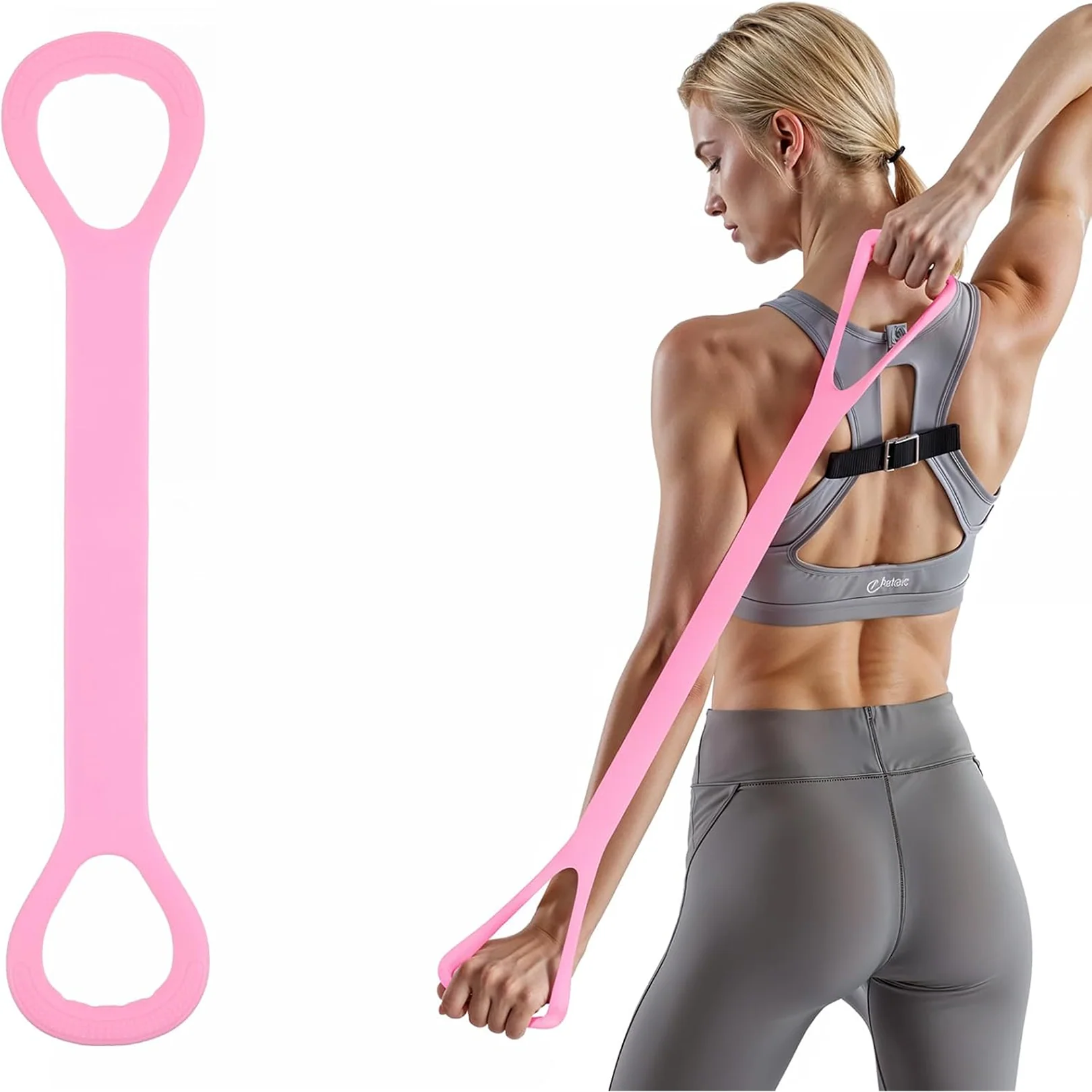 Silicone Yoga Pull Rope Chest Expander Resistance Band (1 Pc) - Image 3