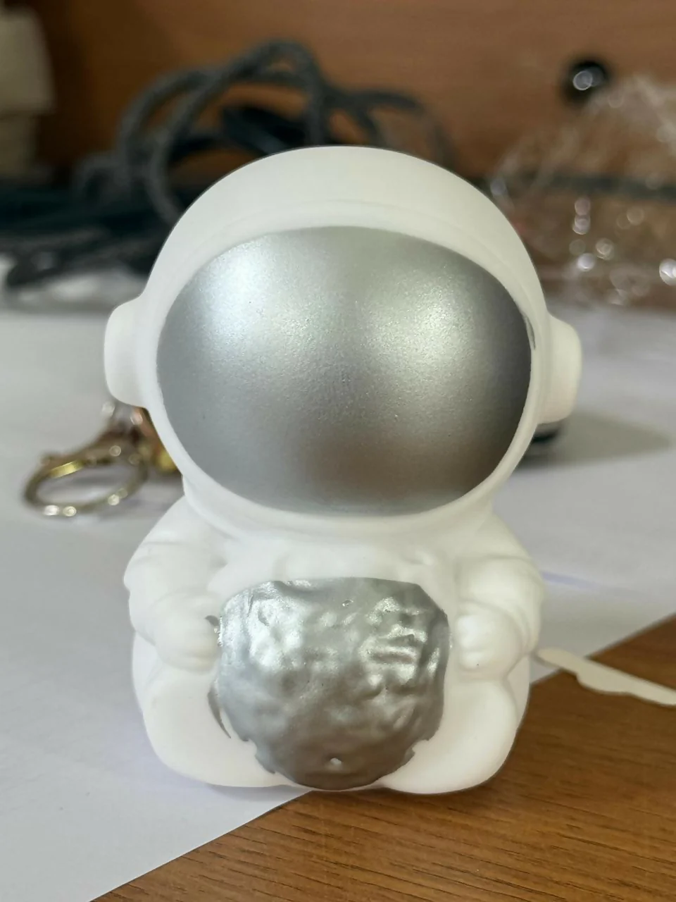 Silver Astronaut Moon LED Night Lamp Kids Bedroom Table Decor Light - Image 6