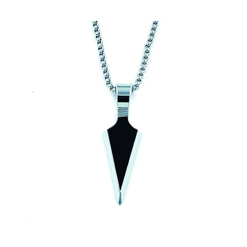 Silver chain with Black Arrow Pendant - Image 2