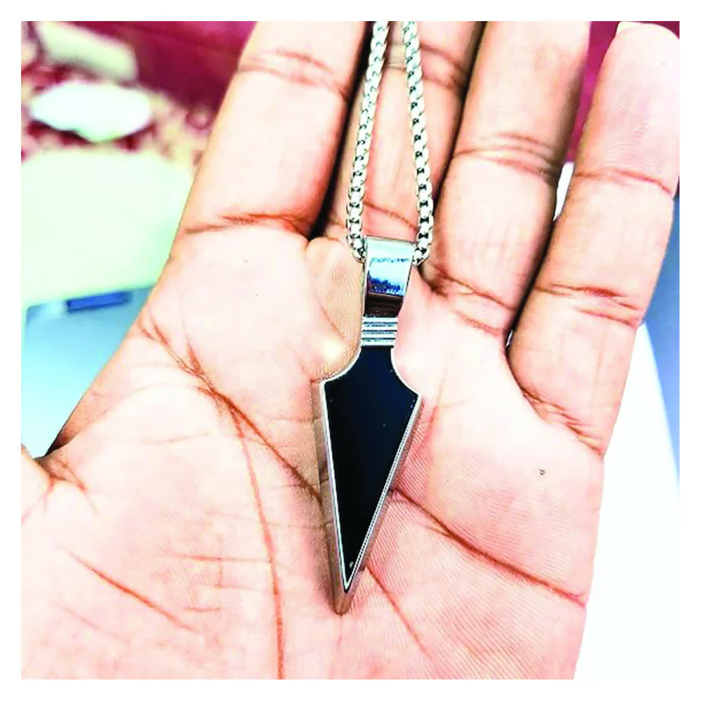 Silver chain with Black Arrow Pendant - Image 3
