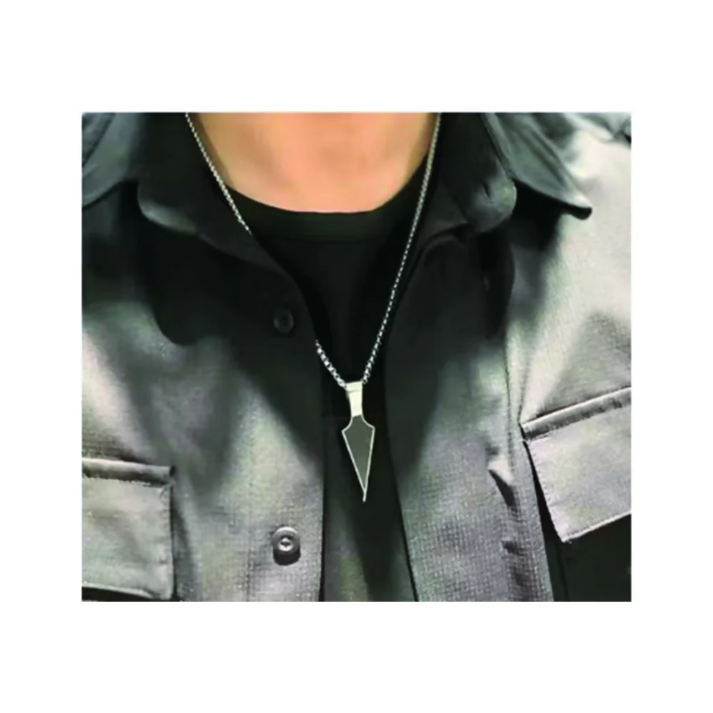 Silver chain with Black Arrow Pendant - Image 6