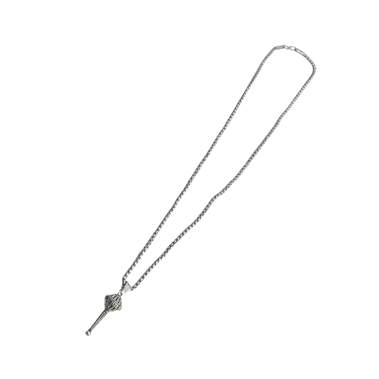 Silver Chain With Gada Pendant / Locket (1 Pc) - Image 5
