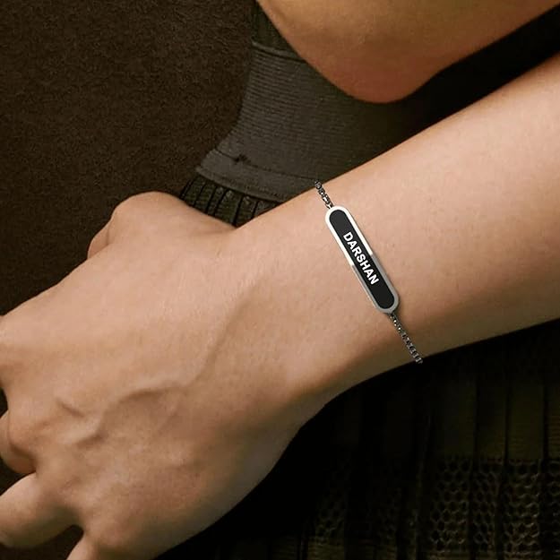 Silver Customize Bracelet, Gift Bracelet (1 Pc) - Image 3