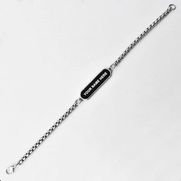 Silver Customize Bracelet, Gift Bracelet (1 Pc) - Image 4