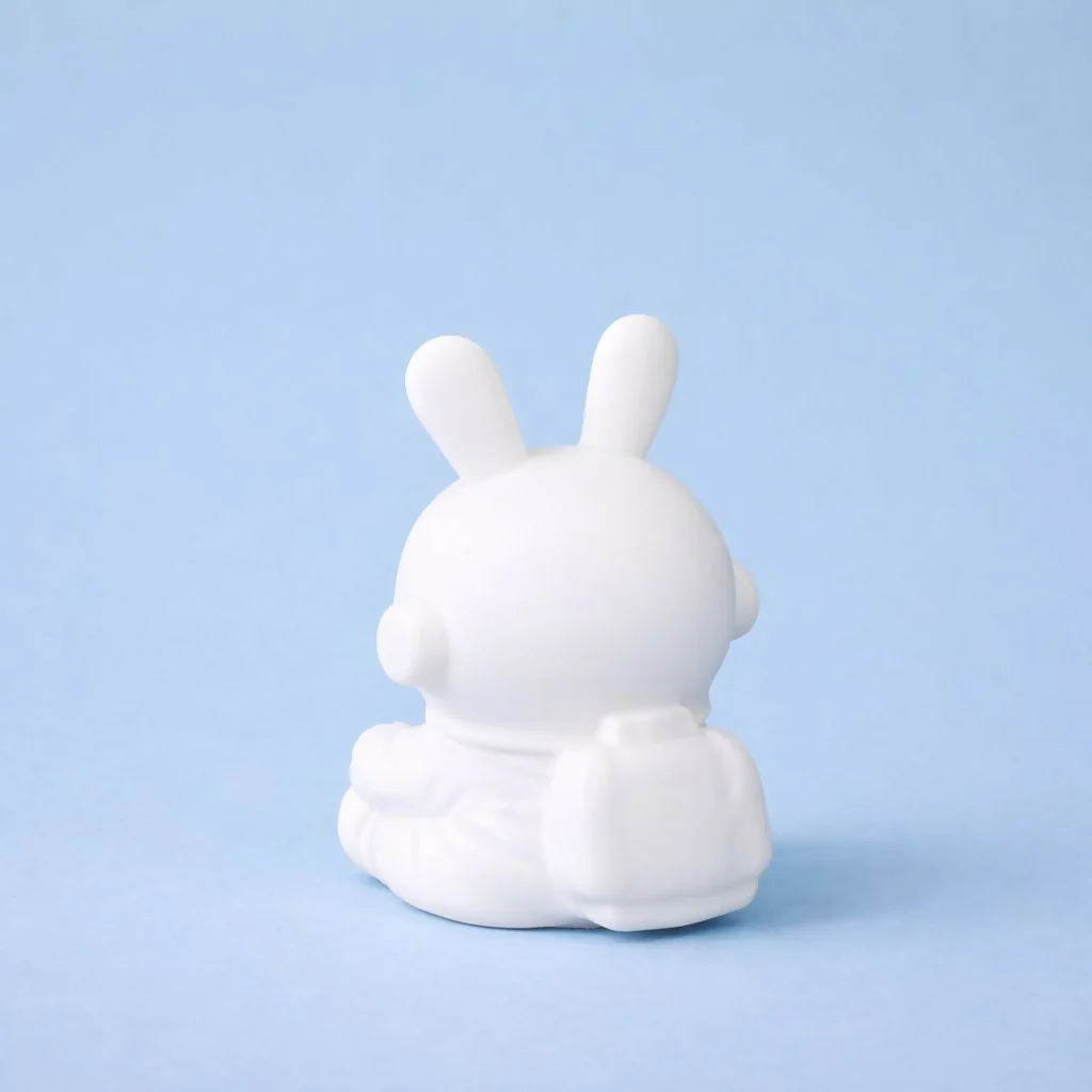 Silver Cute Bunny Astronaut LED Night Lamp for Kids Room & Desk Decor - Image 4