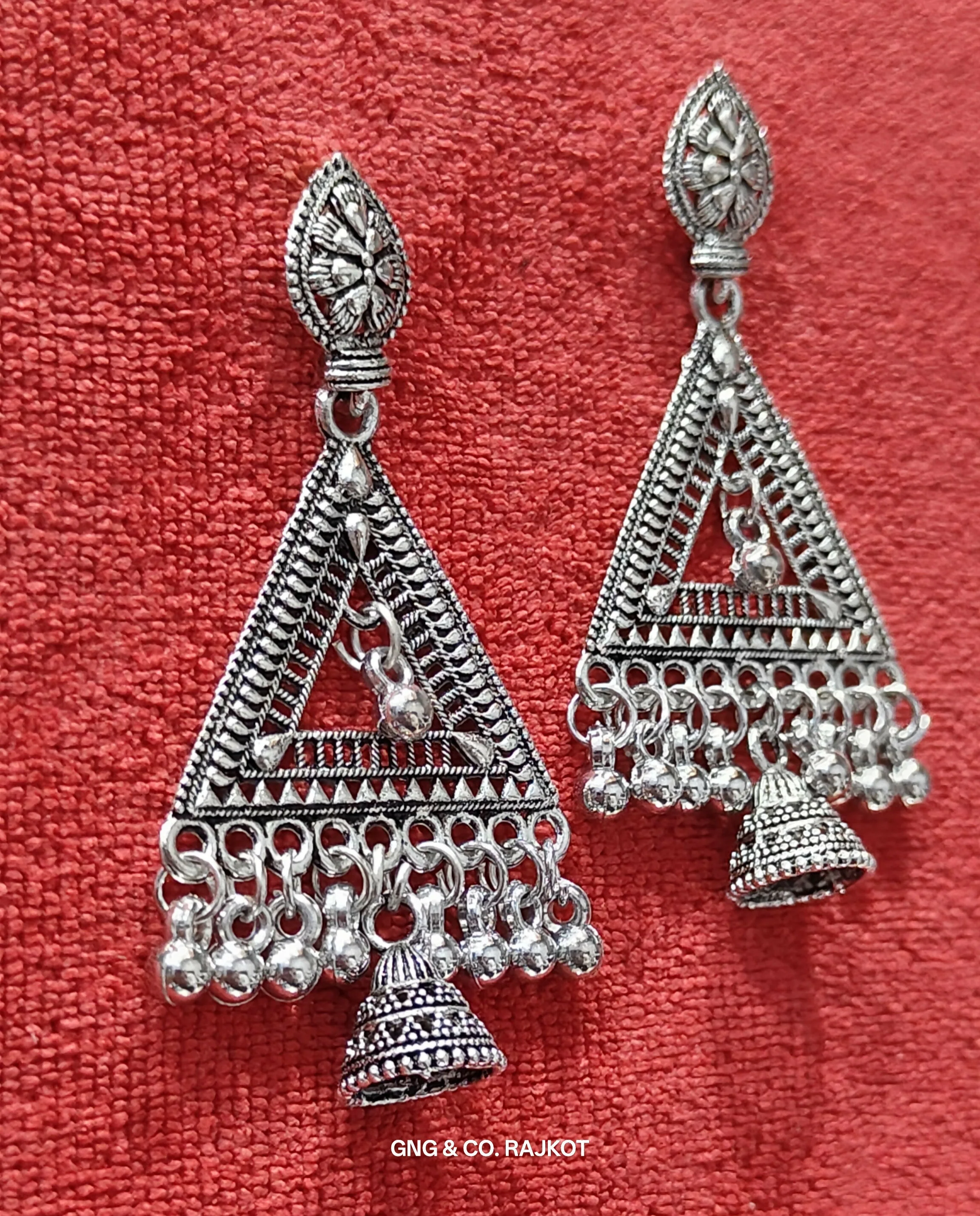 Silver Earrings Jhumka - Image 2