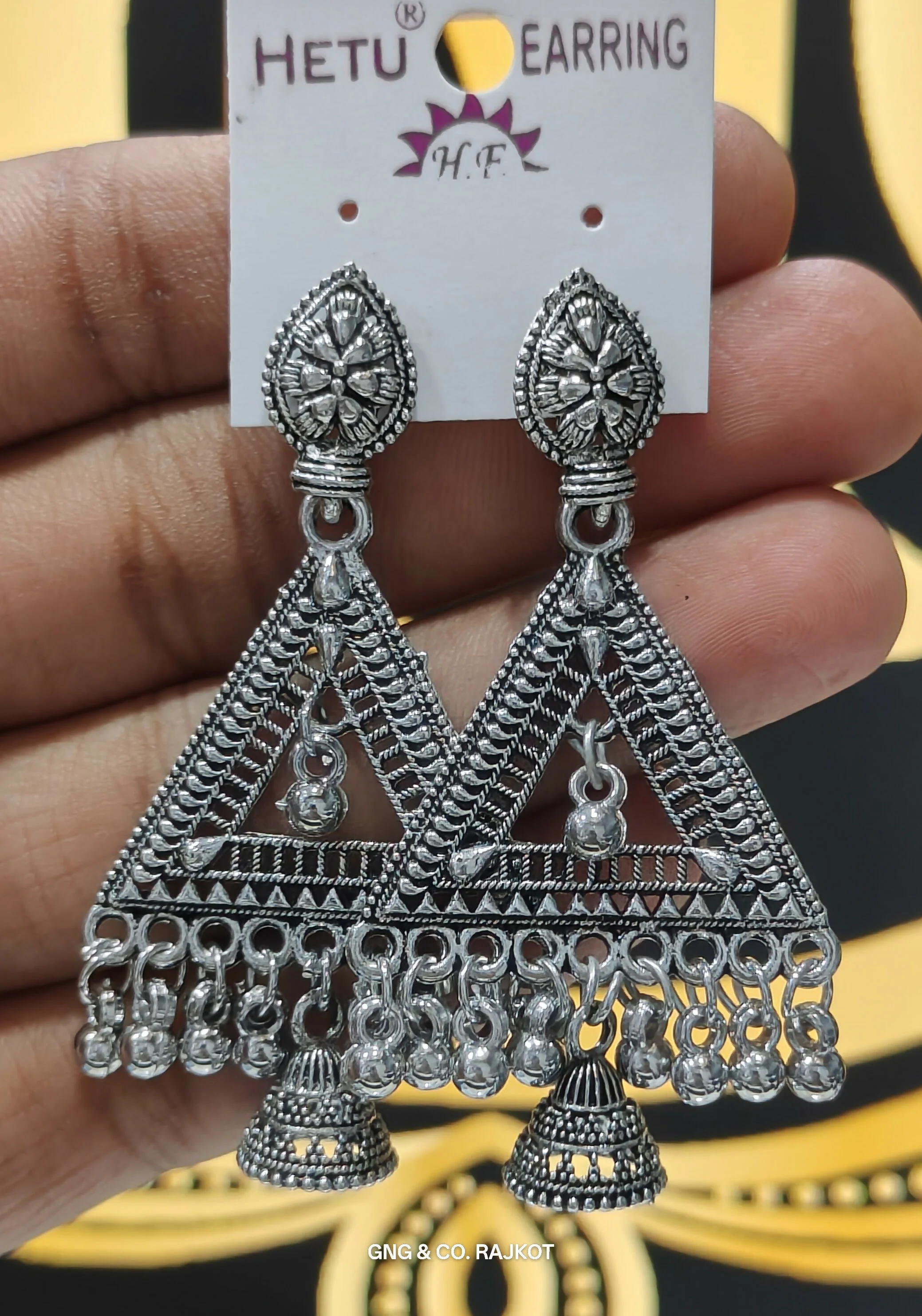 Silver Earrings Jhumka - Image 3