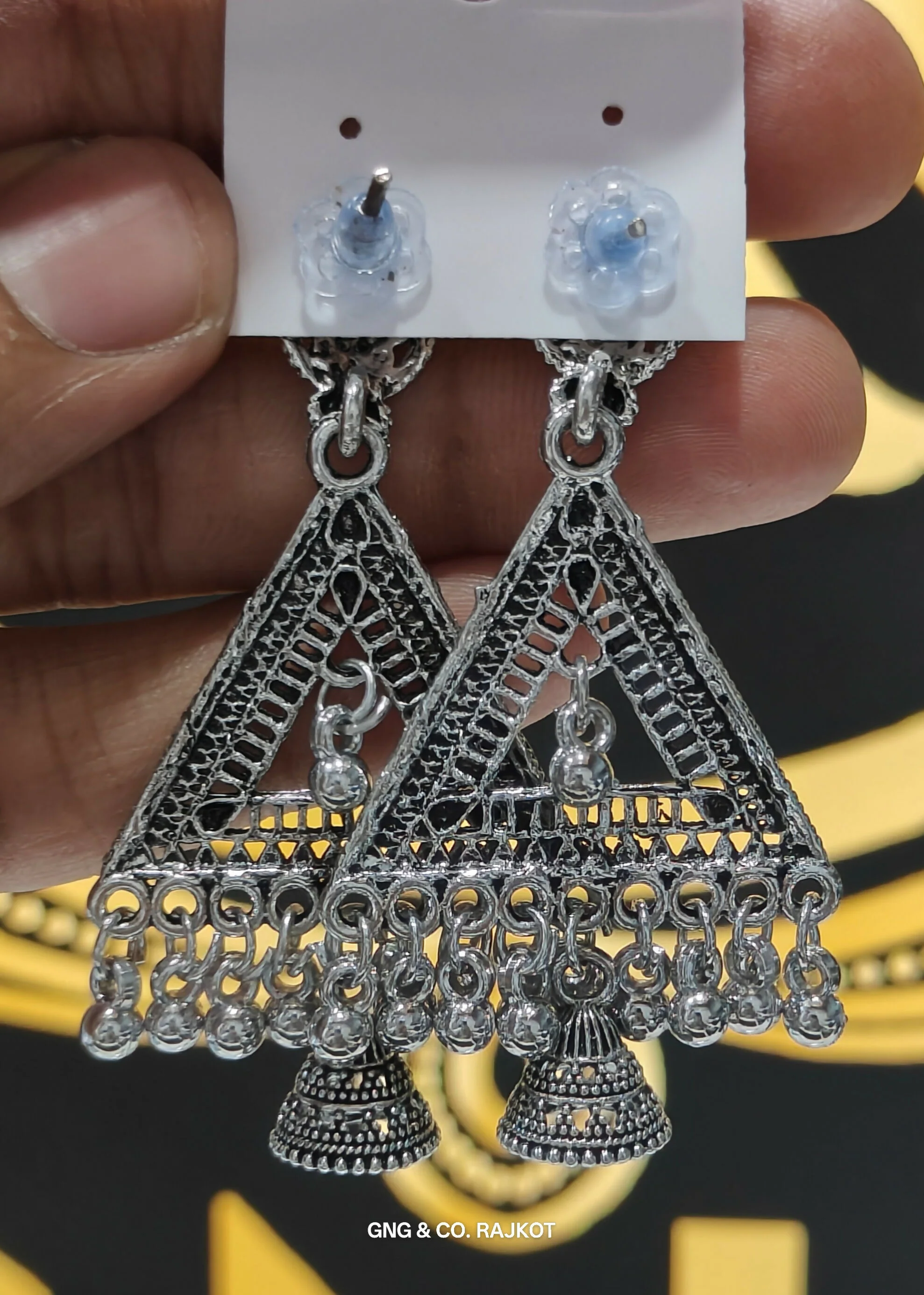 Silver Earrings Jhumka - Image 4
