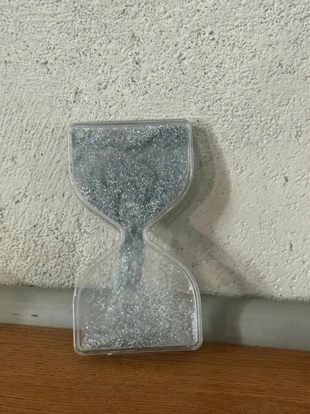 Silver Glitter Liquid Hourglass Timer Desk Toy for Kids & Adults - Image 5