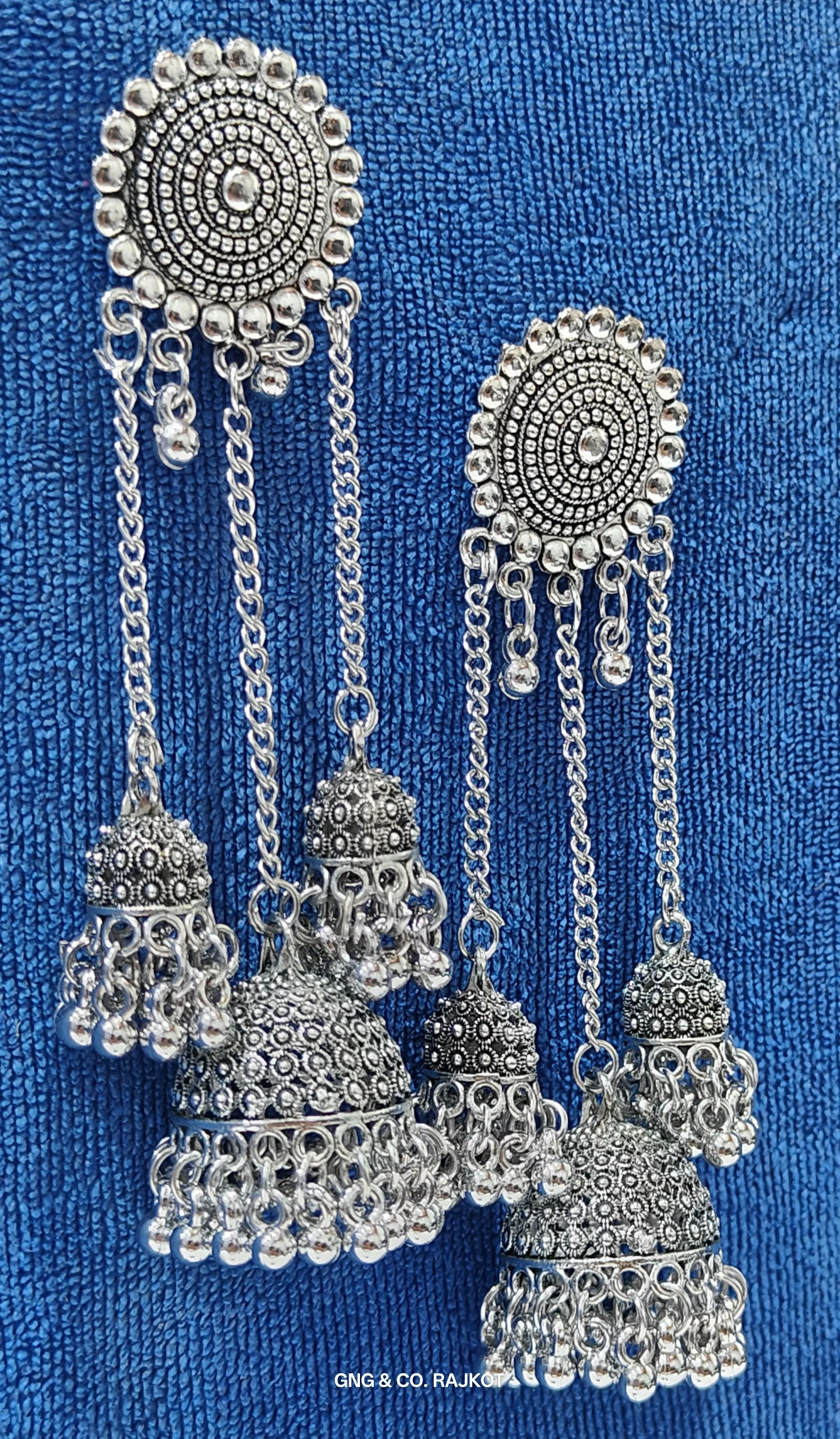 Silver Jhumka Earings - Image 2