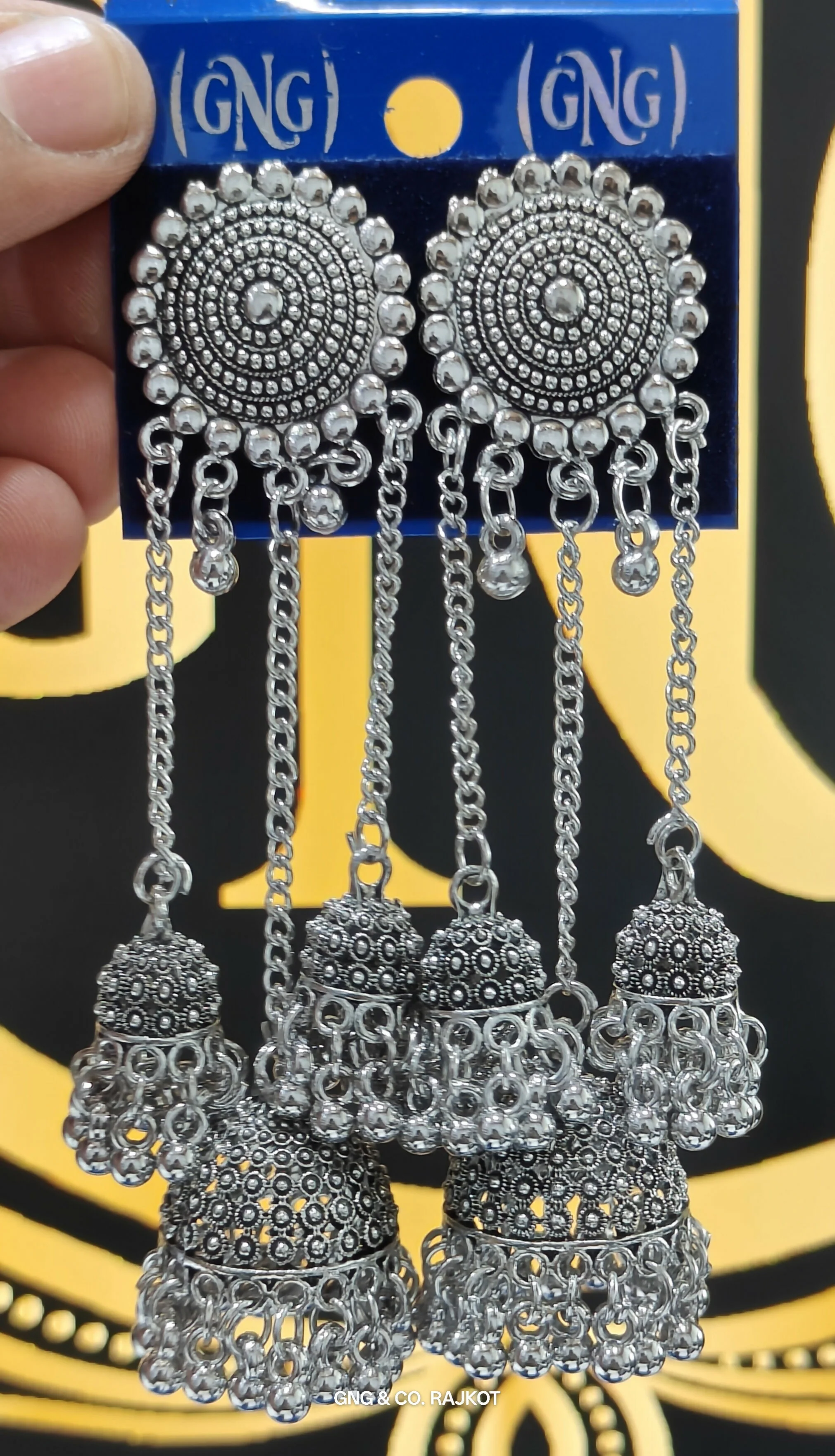 Silver Jhumka Earings - Image 3