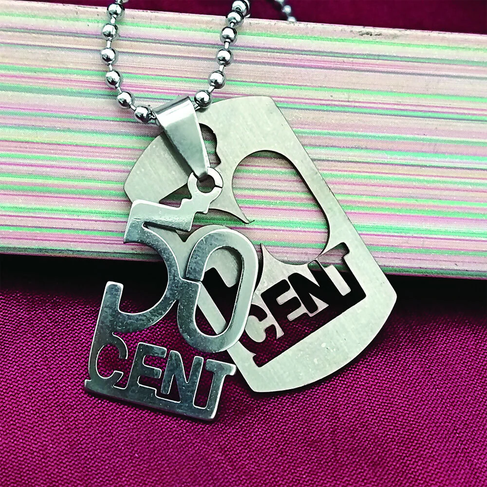 Silver Plated 50 Cents Chain Pendant - Image 2