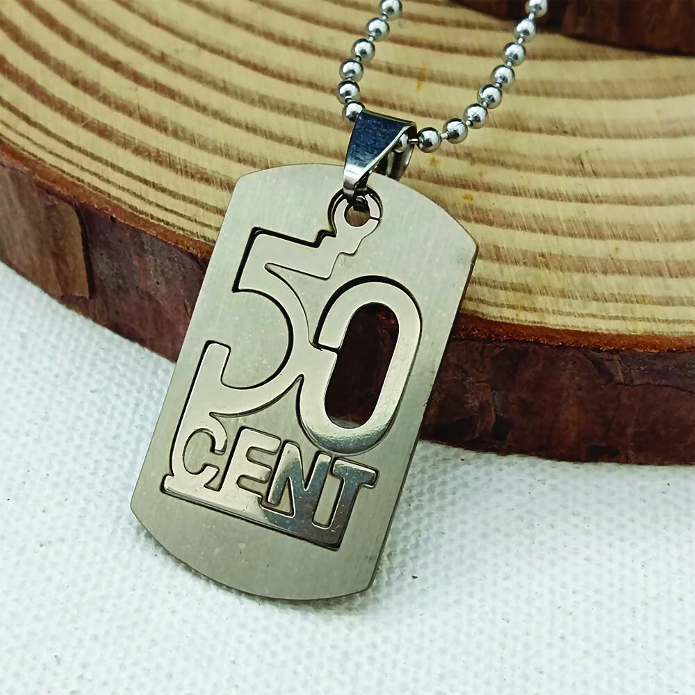 Silver Plated 50 Cents Chain Pendant - Image 3