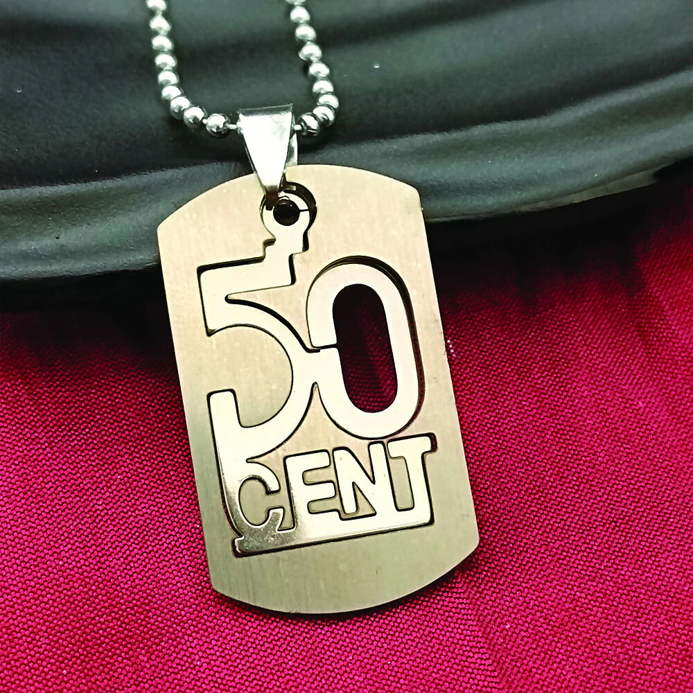 Silver Plated 50 Cents Chain Pendant - Image 4