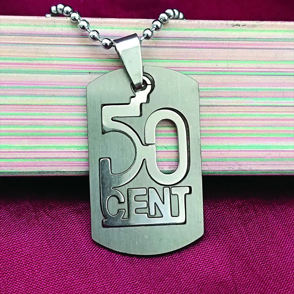 Silver Plated 50 Cents Chain Pendant - Image 5