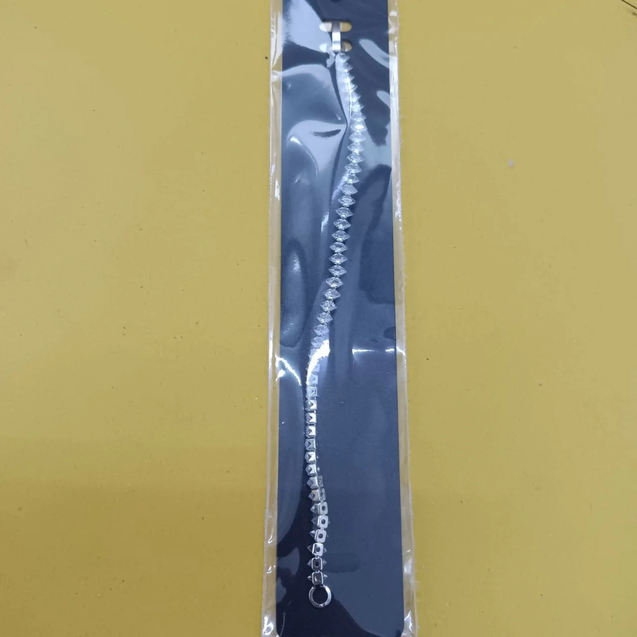 Silver Plated Ad Stone Chain Bracelet - Image 5