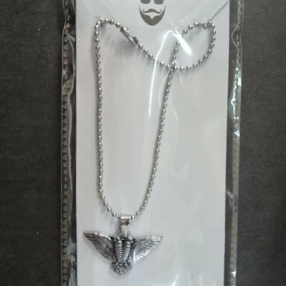 Silver-Plated Eagle Bird Pendant Chain for Men Stylish Statement Necklace - Image 4