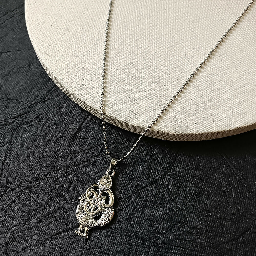Silver-Plated Peacock Design Pendant Chain for Men Stylish Ethnic Necklace - Image 2