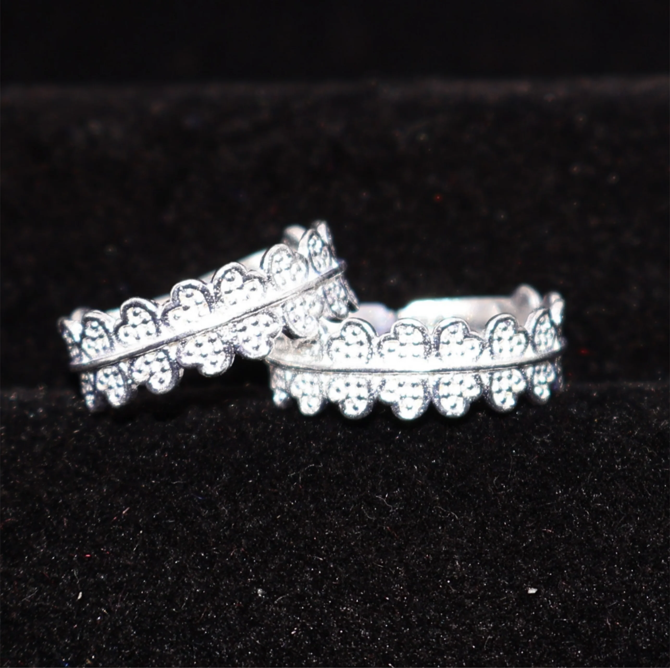 Silver plated Scalloped Heart Toe Ring Bichiya for women and girls - Image 2