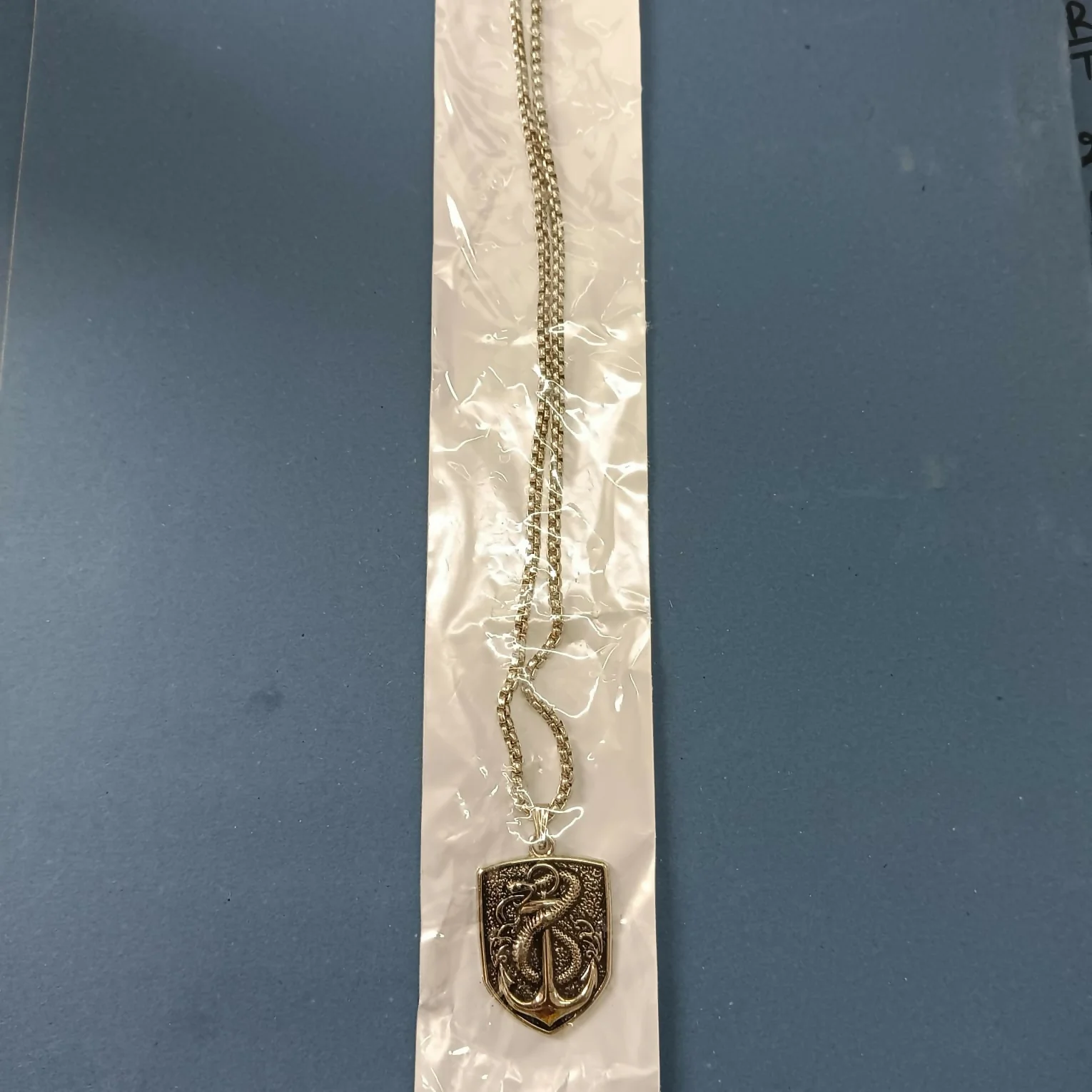Silver Plated Shield Snake Pendant for Men - Image 9