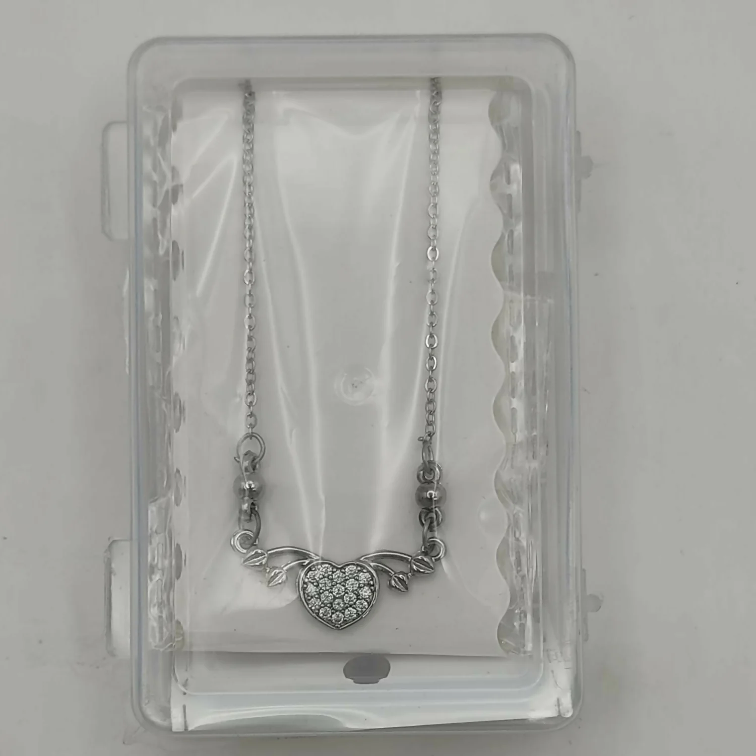 Silver Plated Sparkling Crystal Heart Wing Pendant Necklace For women and girls - Image 4