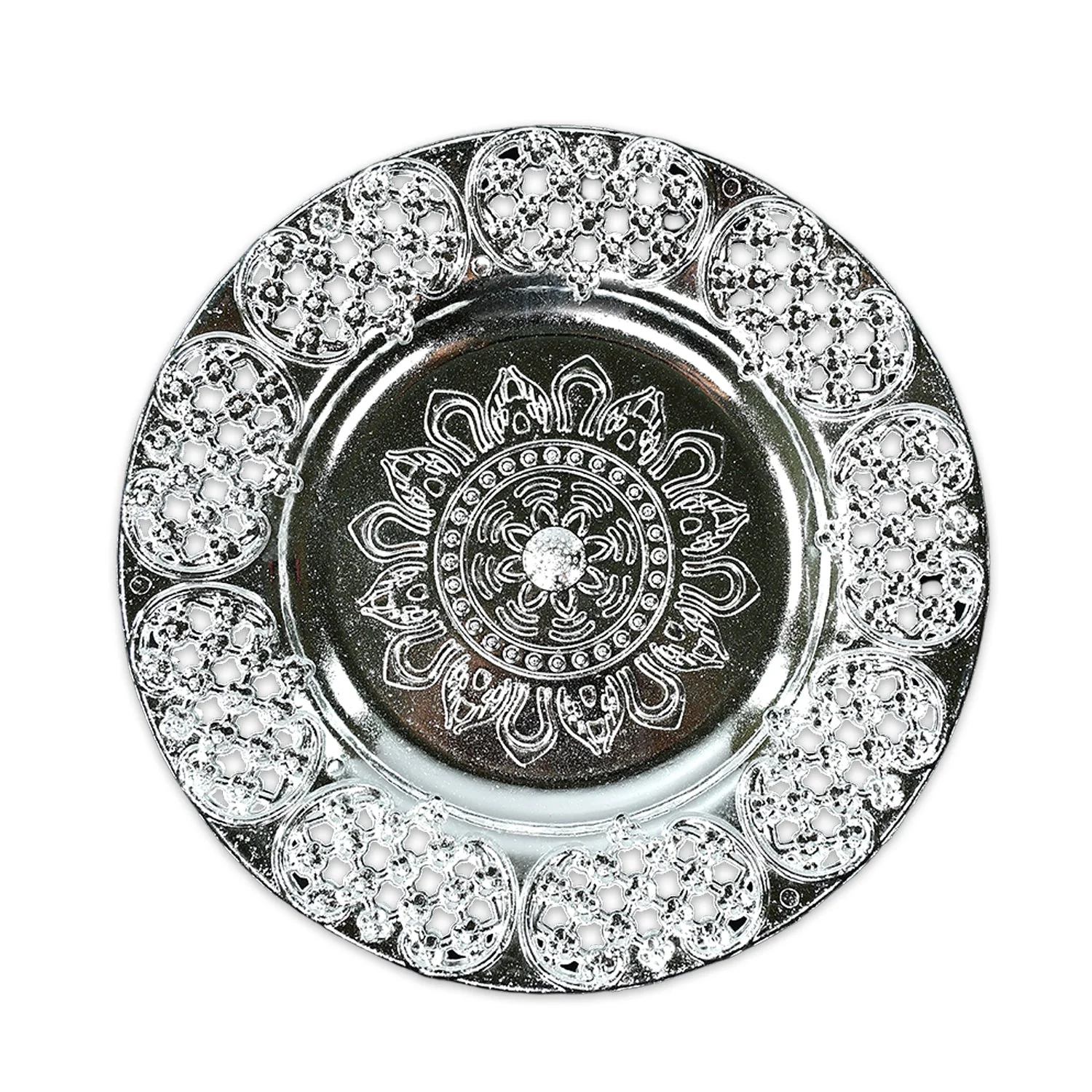 Beautiful 8-Inch Plastic Pooja Thali Set for Daily Use & Special Occasions - Image 4