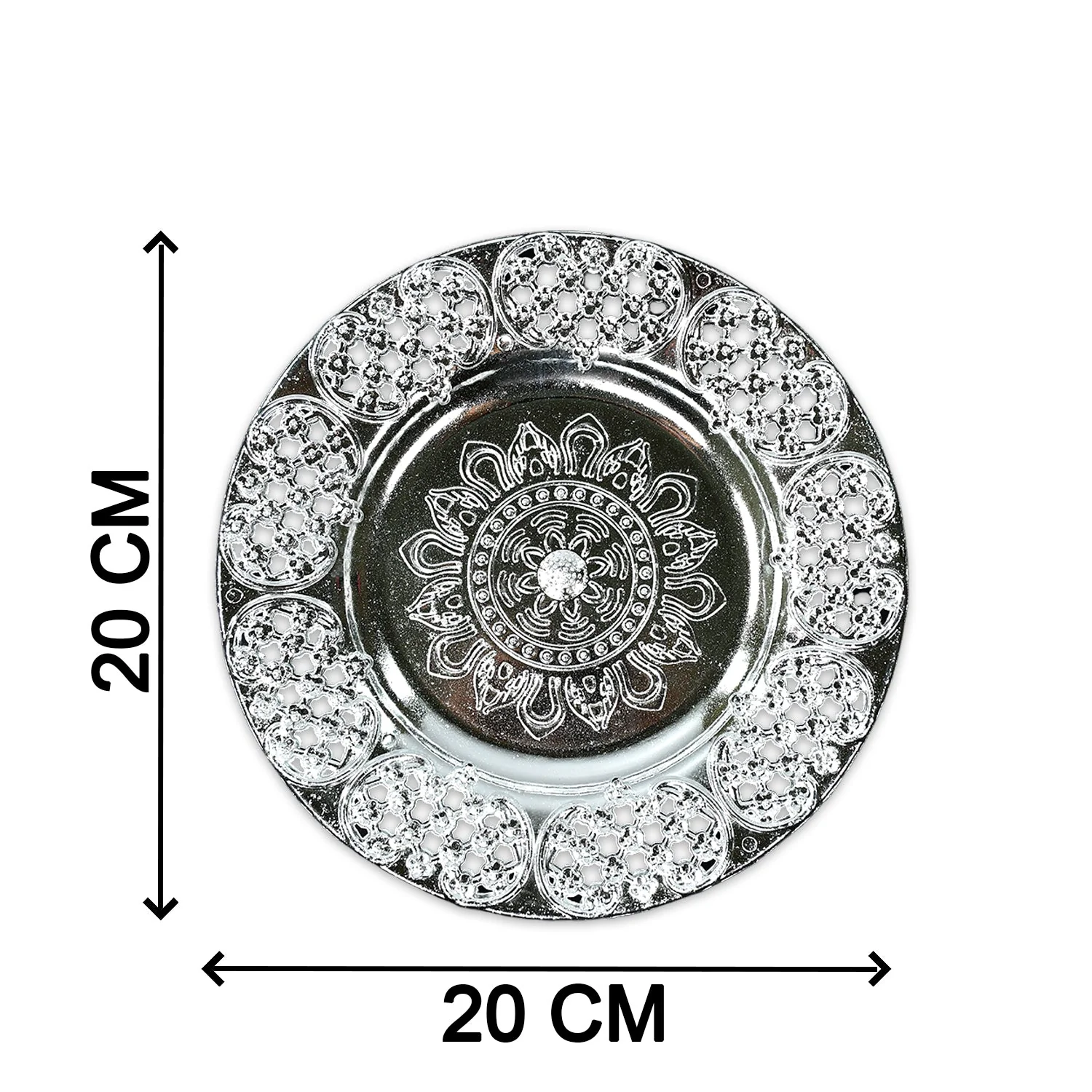 Beautiful 8-Inch Plastic Pooja Thali Set for Daily Use & Special Occasions - Image 5