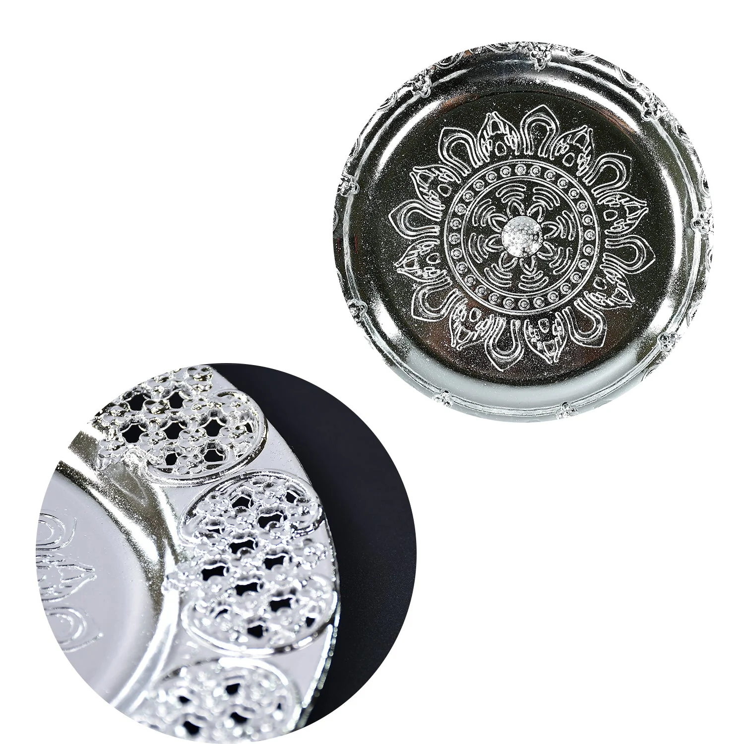 Beautiful 8-Inch Plastic Pooja Thali Set for Daily Use & Special Occasions - Image 6