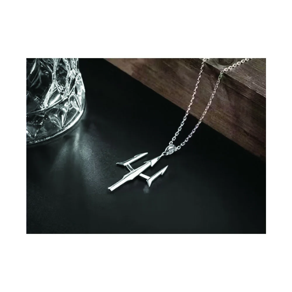 Silver Plated Trishul Chain Pendant for Men - Image 2