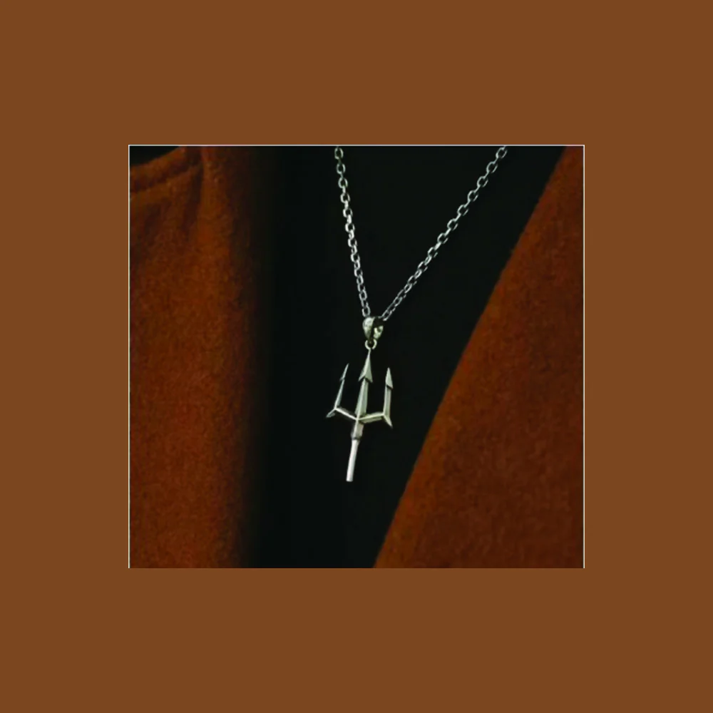 Silver Plated Trishul Chain Pendant for Men - Image 3