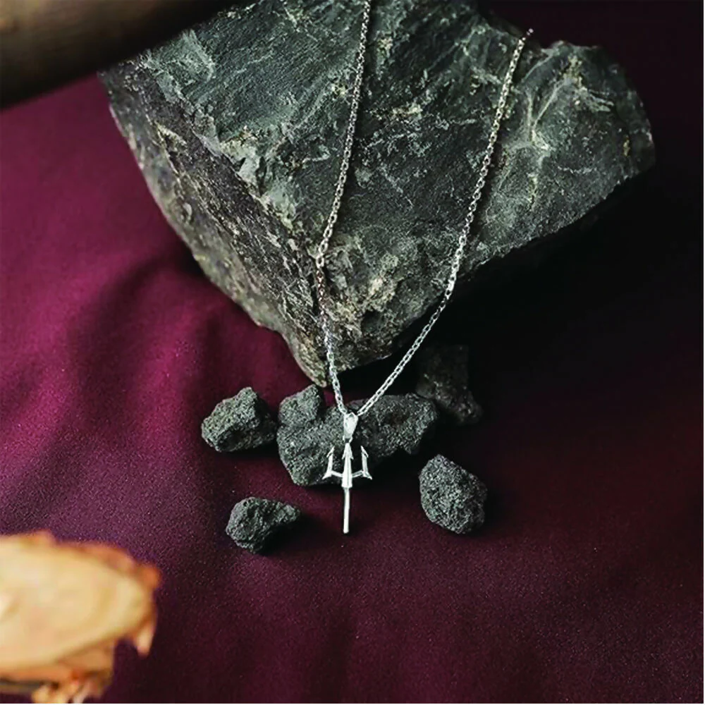 Silver Plated Trishul Chain Pendant for Men - Image 4