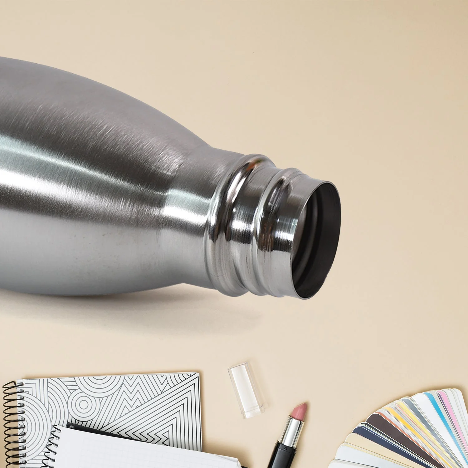 Customize Silver Stainless Steel Water Bottle Approx 500 ML (1 Pc) - Image 3